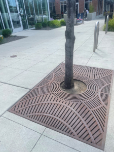 Cast iron tree grate in Arizona pattern from Iron Age Designs