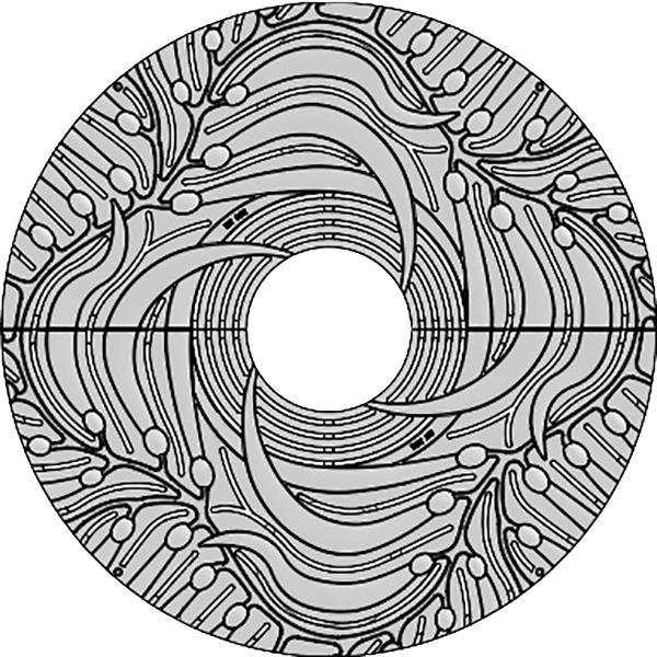 Drawing of decorative tree grate in Kelp pattern