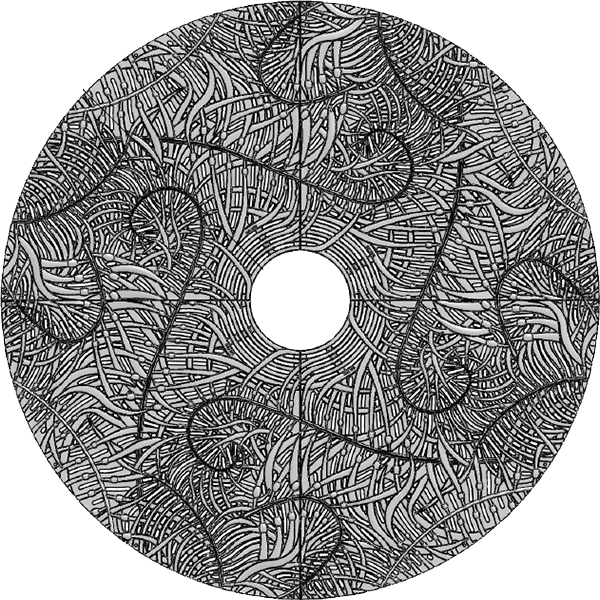 Drawing of decorative tree grate in Kelp pattern