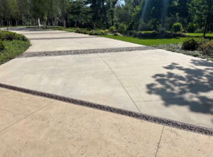 Decorative cast iron trench grates with Locust leaf pattern