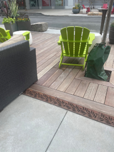 Decorative cast iron trench grates with Locust leaf pattern