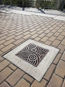 Oblio 12" x 12" heel proof catch basin grate