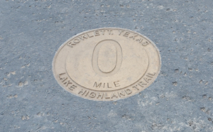 Cast bronze trail marker