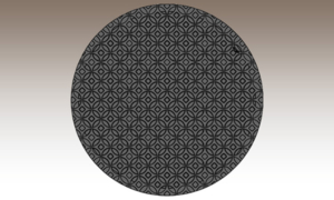 Decorative manhole cover in Interlaken pattern
