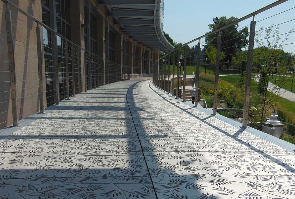 Decorative Grating in Pedestrian Bridge Designs