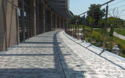 Decorative Grating in Pedestrian Bridge Designs