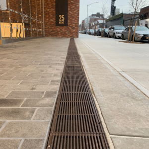 Que 12" x 24" heel proof trench grate